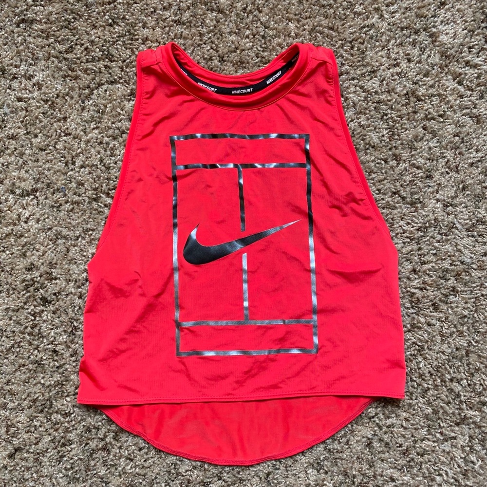 Nike Red Dri Fit Crop Tank Top